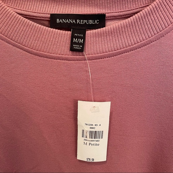 LAST CHANCE Banana Republic Sweatshirt French Terry Medium Petite - Picture 3 of 7